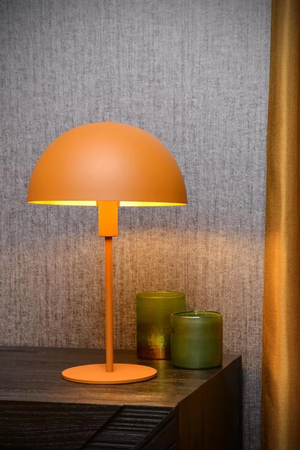 Lucide SIEMON - Lampe de table - Ø 25 cm - 1xE14 - Jaune Ocre - ambiance 2